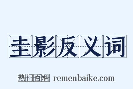 圭影反义词是什么意思的图片
